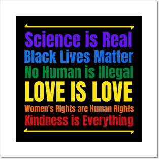 Love is Love Black Lives Kindness Posters and Art